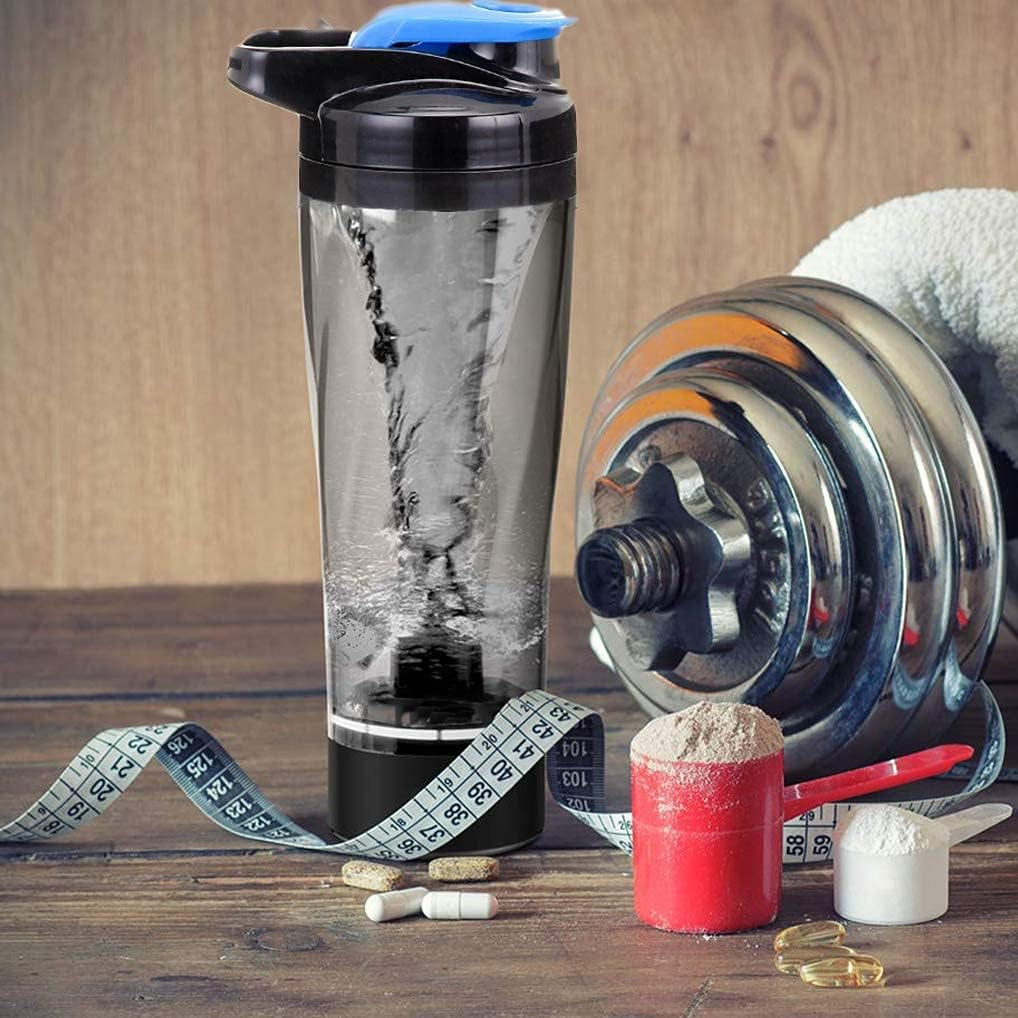 Self Mixing Mug Electric Protein Shaker Bottle, Protein Shaker Cup, 25 Oz High-Torque Battery-Powered Blender Shake Bottle,Portable,Self-Stirring Mug for Various Powder (Black)