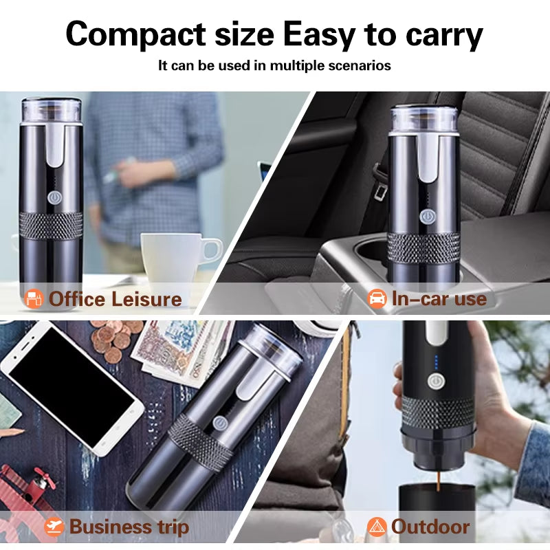Portable Coffee Maker Electric Capsule Grind-And-Brew Coffee Maker Suitable for Ground Coffee and K-Cup Large Coffee Pods