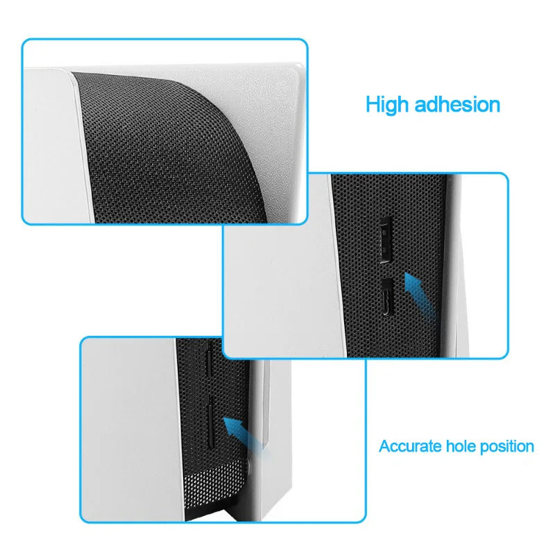 For PS5 Accessories Dust Net Filter Protector Mesh for PS5 Disc/Digital Gaming Console Side Anti-Scratch Dustproof Cover