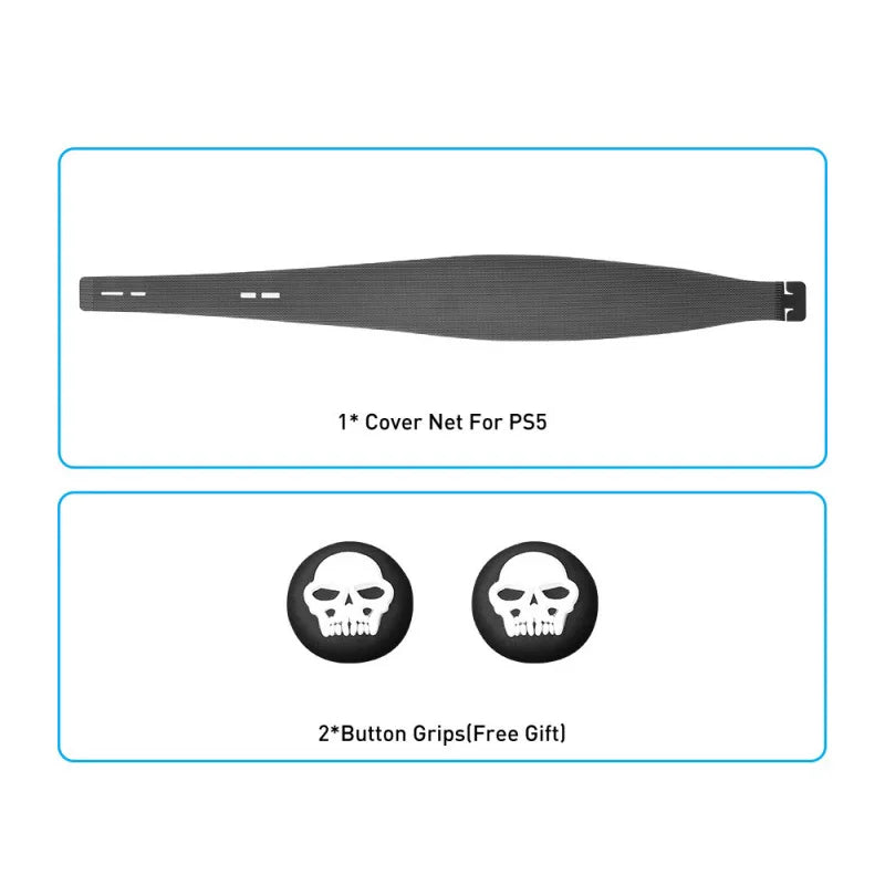 For PS5 Accessories Dust Net Filter Protector Mesh for PS5 Disc/Digital Gaming Console Side Anti-Scratch Dustproof Cover