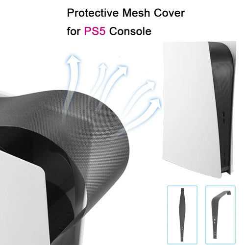 For PS5 Accessories Dust Net Filter Protector Mesh for PS5 Disc/Digital Gaming Console Side Anti-Scratch Dustproof Cover